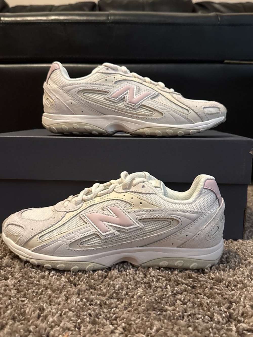 New Balance Women's 204L Light Pink and White Athletic Sneakers
